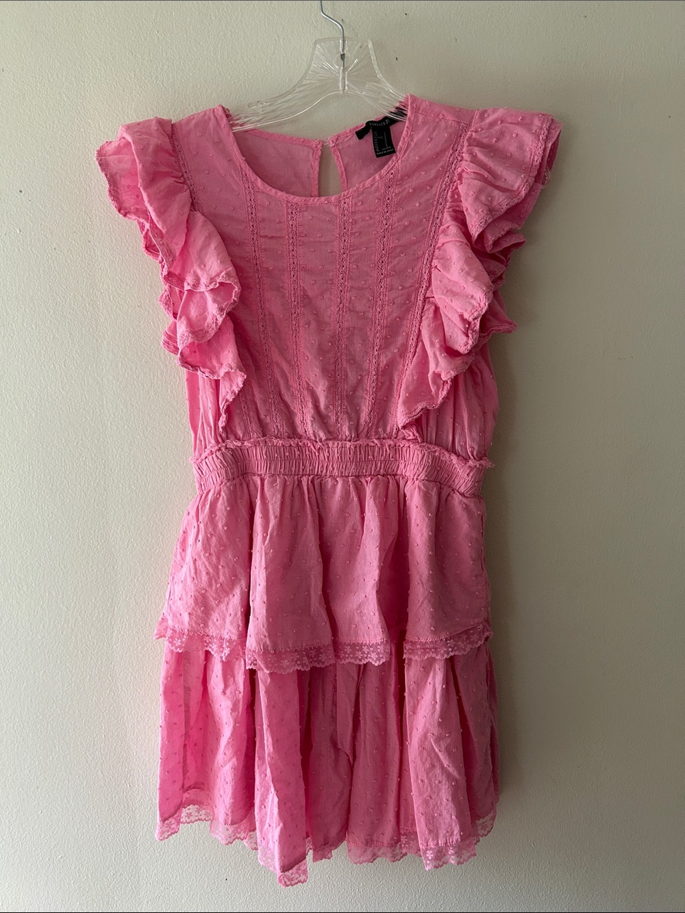 Forever 21 Pink Eyelet Detail Top